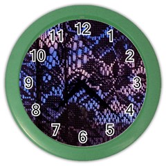 Sky And Curtains Color Wall Clock by okhismakingart