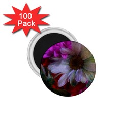 Grainy Green Flower (with Blue Tint) 1 75  Magnets (100 Pack)  by okhismakingart