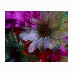 Grainy Green Flower (with Blue Tint) Small Glasses Cloth by okhismakingart