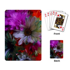 Grainy Green Flower (with Blue Tint) Playing Cards Single Design by okhismakingart