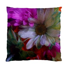 Grainy Green Flower (with Blue Tint) Standard Cushion Case (one Side) by okhismakingart