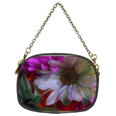 Grainy Green Flower (with Blue Tint) Chain Purse (two Sides) by okhismakingart