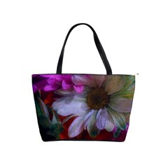 Grainy Green Flower (with Blue Tint) Classic Shoulder Handbag by okhismakingart