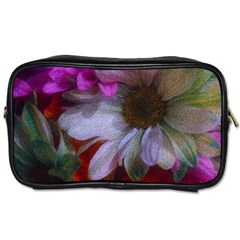 Grainy Green Flower (with Blue Tint) Toiletries Bag (one Side) by okhismakingart