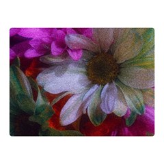 Grainy Green Flower (with Blue Tint) Double Sided Flano Blanket (mini)  by okhismakingart