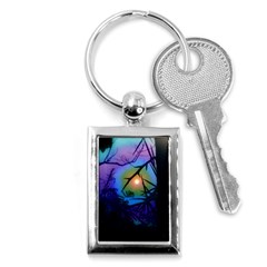 Rainbow Moon And Locust Tree Key Chains (rectangle)  by okhismakingart