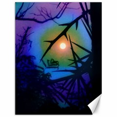 Rainbow Moon And Locust Tree Canvas 12  X 16  by okhismakingart