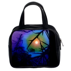 Rainbow Moon And Locust Tree Classic Handbag (two Sides) by okhismakingart