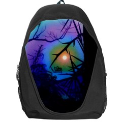 Rainbow Moon And Locust Tree Backpack Bag by okhismakingart