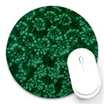 Green Queen Anne s Lace (Up Close) Round Mousepads Front