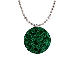 Green Queen Anne s Lace (up Close) 1  Button Necklace by okhismakingart