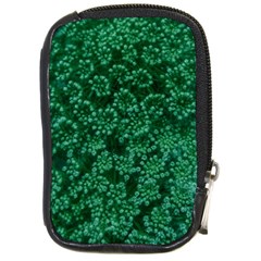 Green Queen Anne s Lace (up Close) Compact Camera Leather Case by okhismakingart