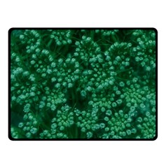 Green Queen Anne s Lace (up Close) Fleece Blanket (small) by okhismakingart