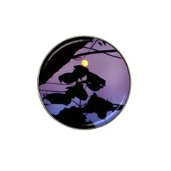 Moon And Catalpa Tree Hat Clip Ball Marker by okhismakingart