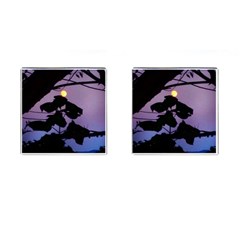 Moon And Catalpa Tree Cufflinks (square) by okhismakingart