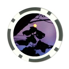 Moon And Catalpa Tree Poker Chip Card Guard by okhismakingart