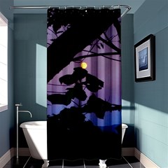 Moon And Catalpa Tree Shower Curtain 36  X 72  (stall)  by okhismakingart