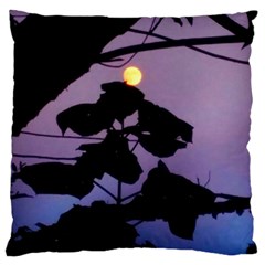 Moon And Catalpa Tree Large Cushion Case (one Side) by okhismakingart