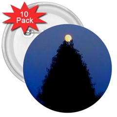 Tree and Moon 3  Buttons (10 pack) 