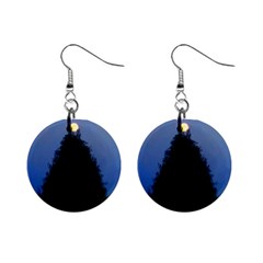 Tree and Moon Mini Button Earrings