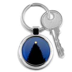 Tree And Moon Key Chains (round)  by okhismakingart