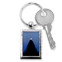 Tree And Moon Key Chains (rectangle)  by okhismakingart