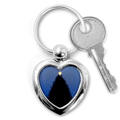 Tree And Moon Key Chains (heart)  by okhismakingart