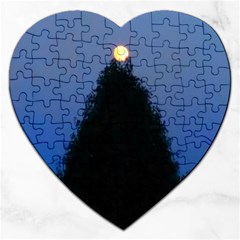 Tree and Moon Jigsaw Puzzle (Heart)