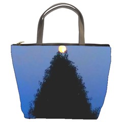 Tree And Moon Bucket Bag