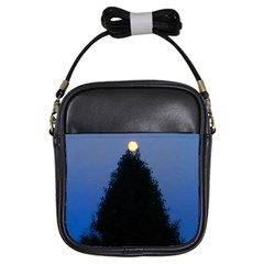 Tree And Moon Girls Sling Bag by okhismakingart