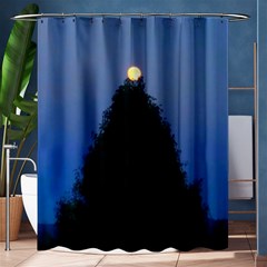 Tree and Moon Shower Curtain 60  x 72  (Medium) 