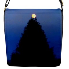 Tree and Moon Flap Closure Messenger Bag (S)