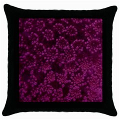 Dark Pink Queen Anne s Lace (up Close) Throw Pillow Case (black) by okhismakingart