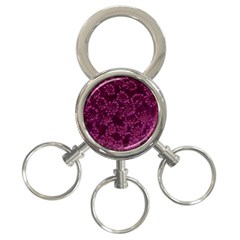 Dark Pink Queen Anne s Lace (up Close) 3-ring Key Chains by okhismakingart