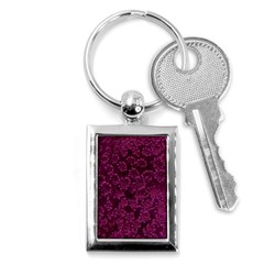 Dark Pink Queen Anne s Lace (up Close) Key Chains (rectangle)  by okhismakingart