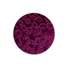 Dark Pink Queen Anne s Lace (up Close) Magnet 3  (round) by okhismakingart