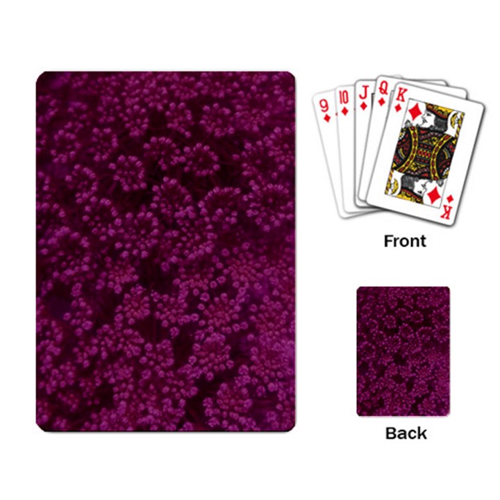 Dark Pink Queen Anne s Lace (Up Close) Playing Cards Single Design