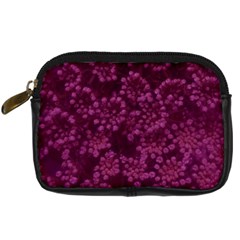 Dark Pink Queen Anne s Lace (up Close) Digital Camera Leather Case by okhismakingart