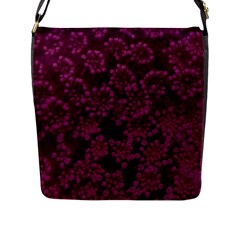 Dark Pink Queen Anne s Lace (up Close) Flap Closure Messenger Bag (l) by okhismakingart