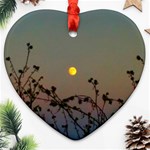 Moon and Thistle Heart Ornament (Two Sides) Front