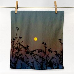 Moon And Thistle Face Towel by okhismakingart