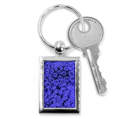 Blue Queen Anne s Lace (up Close) Key Chains (rectangle)  by okhismakingart