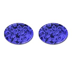 Blue Queen Anne s Lace (up Close) Cufflinks (oval) by okhismakingart