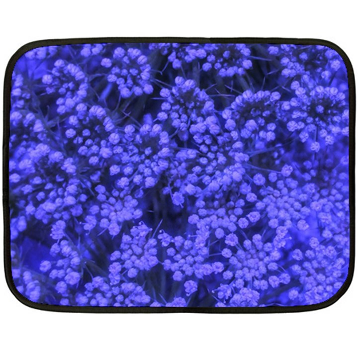 Blue Queen Anne s Lace (Up Close) Double Sided Fleece Blanket (Mini) 