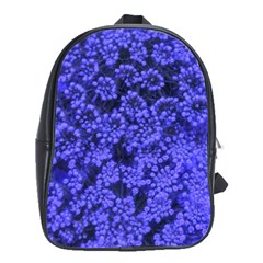 Blue Queen Anne s Lace (up Close) School Bag (large) by okhismakingart