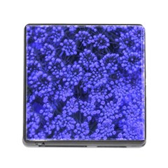 Blue Queen Anne s Lace (up Close) Memory Card Reader (square 5 Slot) by okhismakingart