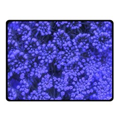 Blue Queen Anne s Lace (up Close) Double Sided Fleece Blanket (small)  by okhismakingart