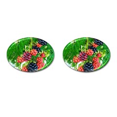 Blackberries Cufflinks (oval) by okhismakingart