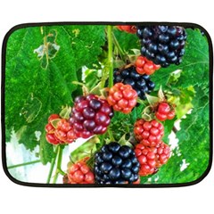 Blackberries Fleece Blanket (mini) by okhismakingart