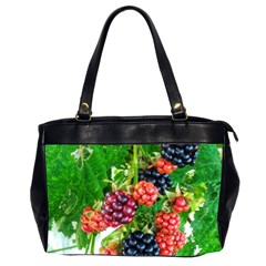 Blackberries Oversize Office Handbag (2 Sides) by okhismakingart